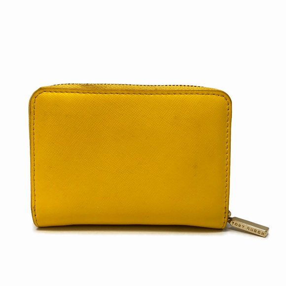 Tory Burch Robinson Mini Yellow Coin Purse - Picture 7 of 7